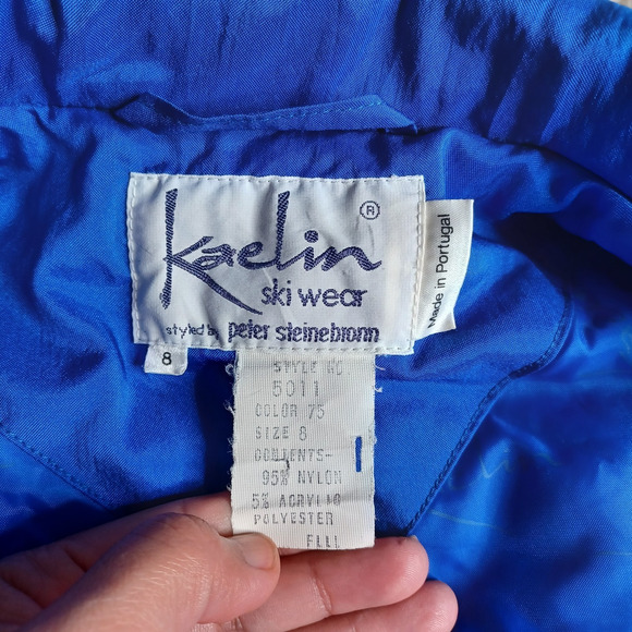 Vintage Kaelin Ski Suit Womens 8 Blue Insulated Snowsuit Retro 80s 90s Sports - Picture 10 of 11